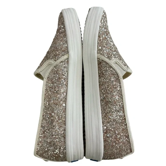 Keds Kate Spade Rose Gold/ Champagne Cream Double Decker SlipOn Sneaker Size 8.5 - Picture 11 of 16